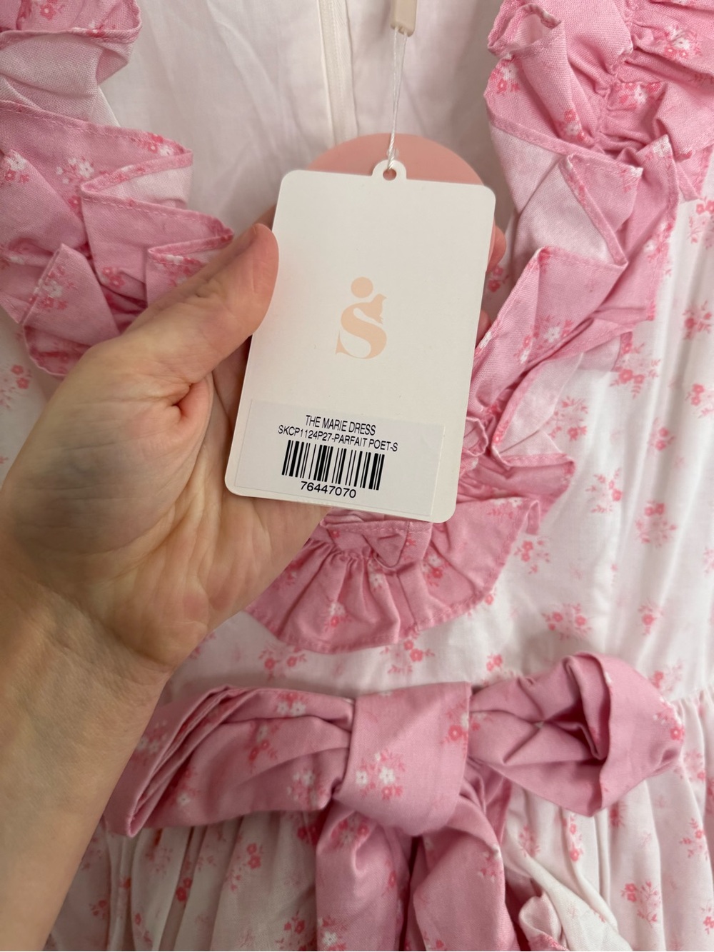 NWT Selkie THE MARIE DRESS SKCP1124P27-PARFAIT POET size small ruffle gown - Picture 5 of 14